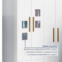 Ver imagem 3 de Guarda Roupa de Bebê 100% MDF 4 Portas 2 Gavetas Fly Branco