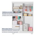 Ver imagem 7 de Guarda Roupa de Bebê 100% MDF 4 Portas 2 Gavetas Fly Branco