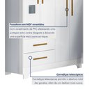 Ver imagem 4 de Guarda Roupa de Bebê 100% MDF 4 Portas 2 Gavetas Fly Branco
