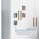 Ver imagem 2 de Guarda Roupa de Bebê 100% MDF 4 Portas 2 Gavetas Fly
