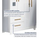 Ver imagem 3 de Guarda Roupa de Bebê 100% MDF 4 Portas 2 Gavetas Fly