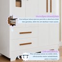 Ver imagem 5 de Guarda Roupa de Bebê 100% MDF 4 Portas 2 Gavetas Fly Branco