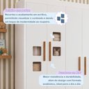 Ver imagem 4 de Guarda Roupa de Bebê 100% MDF 4 Portas 2 Gavetas Fly Branco