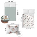 Ver imagem 4 de Jogo de Cama Queen Size 100% Algodão 180 Fios Nova América - 7898