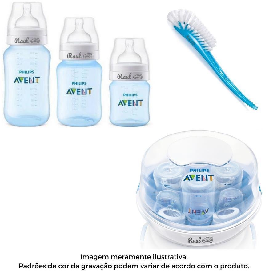 Kit Avent Azul 5 Peças - Mamadeiras