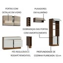 Ver imagem 5 de Armário de Cozinha Completa 290cm Rustic/Crema/Branco Cristal Madesa 09