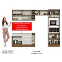 Ver imagem 6 de Armário de Cozinha Completa 290cm Rustic/Crema/Branco Cristal Madesa 09