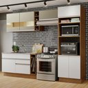 Ver imagem 1 de Armário de Cozinha Completa 290cm Rustic/Crema/Branco Cristal Madesa 09