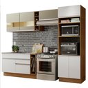 Ver imagem 3 de Armário de Cozinha Completa 290cm Rustic/Crema/Branco Cristal Madesa 09
