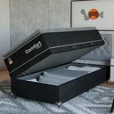 Ver imagem 1 de Cama Box Baú Solteiro + Colchão Comfort Class Pillow Top Preto/suede Preto