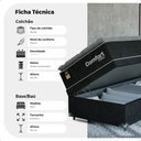 Ver imagem 3 de Cama Box Baú Solteiro + Colchão Comfort Class Pillow Top Preto/suede Preto