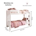 Ver imagem 3 de Beliche 100% MDF com Prateleira Vegas Branco