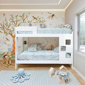 Beliche 100% MDF com Prateleira Vegas