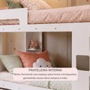 Ver imagem 7 de Beliche 100% MDF com Prateleira Vegas Branco