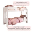 Ver imagem 6 de Beliche 100% MDF com Prateleira Vegas Branco