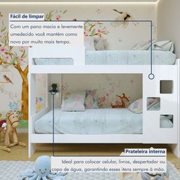 Beliche 100% MDF com Prateleira Vegas - 5
