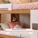 Ver imagem 6 de Beliche 100% MDF com Prateleira Vegas Branco/Ypê