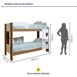 Beliche 100% MDF com Prateleira Vegas - 7