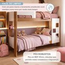Ver imagem 7 de Beliche 100% MDF com Prateleira Vegas Branco/Ypê