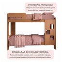 Ver imagem 4 de Beliche 100% MDF com Prateleira Vegas Marrom/Ypê