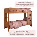 Ver imagem 6 de Beliche 100% MDF com Prateleira Vegas Marrom/Ypê