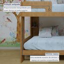 Ver imagem 2 de Beliche 100% MDF com Prateleira Vegas Marrom/Ypê