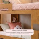 Ver imagem 7 de Beliche 100% MDF com Prateleira Vegas Marrom/Ypê