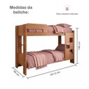 Ver imagem 3 de Beliche 100% MDF com Prateleira Vegas Marrom/Ypê