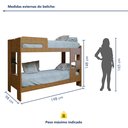 Ver imagem 7 de Beliche 100% MDF com Prateleira Vegas