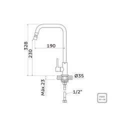 Torneira de Bancada Tramontina Angolare Cor Aço Inox com Sistema Anti-gotejamento 94520020 - 4