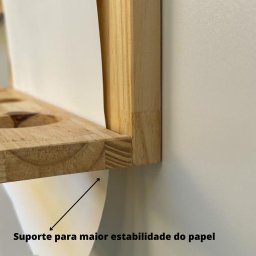 Painel Lousa Infantil de Madeira para Desenho e Pintura – com Bobina de Papel - 3