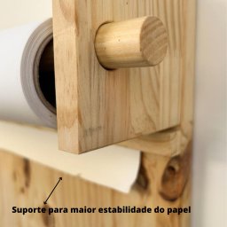Painel Lousa Infantil de Madeira para Desenho e Pintura – com Bobina de Papel - 2
