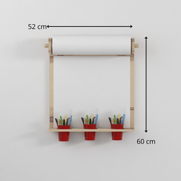 Painel Lousa Criativa Infantil Madeira para Desenhar e Pintar + Bobina de Papel - 6