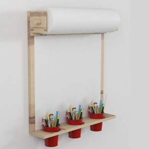 Painel Lousa Criativa Infantil Madeira para Desenhar e Pintar + Bobina de Papel