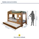 Ver imagem 3 de Treliche 100% MDF com Prateleira Vegas Marrom/Ypê