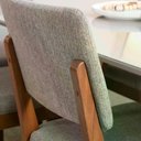 Ver imagem 4 de Conjunto de Jantar Mesa com Vidro Avena 6 Cadeiras Ella - Canella C/ Mescla Cinza