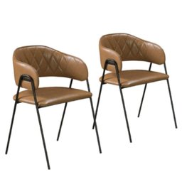 Conjunto Sala de Jantar Rubi Cinamono 1,20m com 4 Cadeiras Veneza no Couro Caramelo - 3