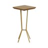 Mesa Lateral Aricanduva Quadrada 28x57x28cm - Dourado - 3