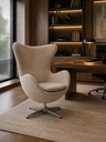 Ver imagem 2 de Poltrona Egg - Tecido Suede Bege