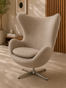 Ver imagem 3 de Poltrona Egg - Tecido Suede Bege