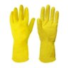 Luva de Latex Limpeza Amarela Talge com 12 Pares Tamanho M - 1