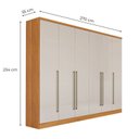 Ver imagem 5 de Guarda-Roupa de Casal 6 Portas e 8 Gavetas Cinamomo Off-White Portugal Casuá