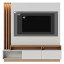 Ver imagem 2 de Painel para TV até 75" 2 Portas Itaumá Off White Matte/Freijó