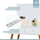 Ver imagem 5 de Penteadeira Camarim Retrô 100% MDF com Espelho e LED Prisma