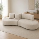 Ver imagem 2 de Sofá Luxo Sala Salão 200cm Virginia 2 Lugares Linho Bege
