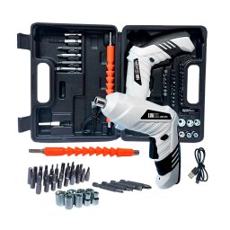 Jogo Kit Mini Parafusadeira Elétrica 47 Peças - 1