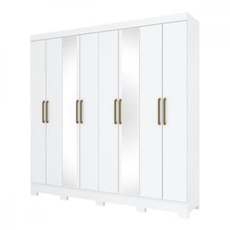 Guarda Roupa Casal 8 Portas 4 Gavetas com Espelho Paris Casa 812 - 4