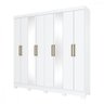 Guarda Roupa Casal 8 Portas 4 Gavetas com Espelho Paris Casa 812 - 4