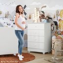 Ver imagem 4 de Cômoda de Bebê 100% MDF 4 Gavetas Soft Life