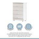 Ver imagem 7 de Cômoda de Bebê 100% MDF 4 Gavetas Soft Life